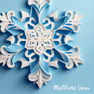 Flocon de neige pour des voeux 2026 élégants